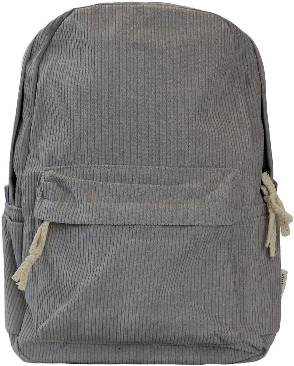 Honeybears - Corduroy rugzak – Schooltas - Kinder rugzak – Rib tas - Grijs