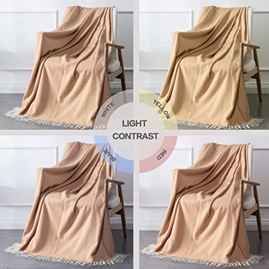 Exclusivo Mezcla eenpersoons flanellen fleece deken, super zachte en warme lichtgewicht geruite dekens voor alle seizoenen, 152 x 203 cm, olijfgroen