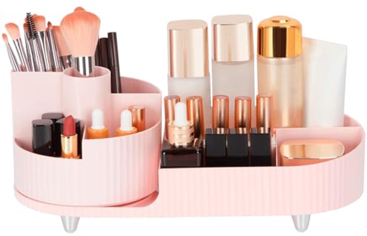 360° Draaibare Make-up Organizer - Multifunctionele Cosmetica-opslag voor Kaptafel en Badkamer