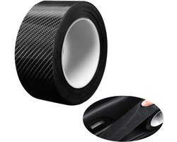 Bumperbescherming voor de auto, krasbestendig, strips van koolstofvezel, krasvast, details, stickers voor randbescherming, 5 cm x 10 m