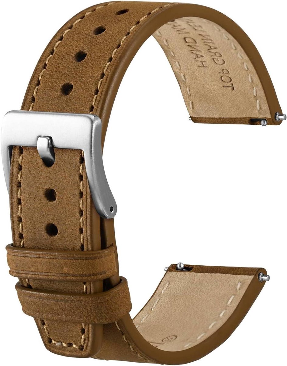 Horlogeband van Top Grain Leer met Quick Release - Bandbreedte 18mm 20mm 22mm - Stijlvol en Duurzaam.ecosysteem.