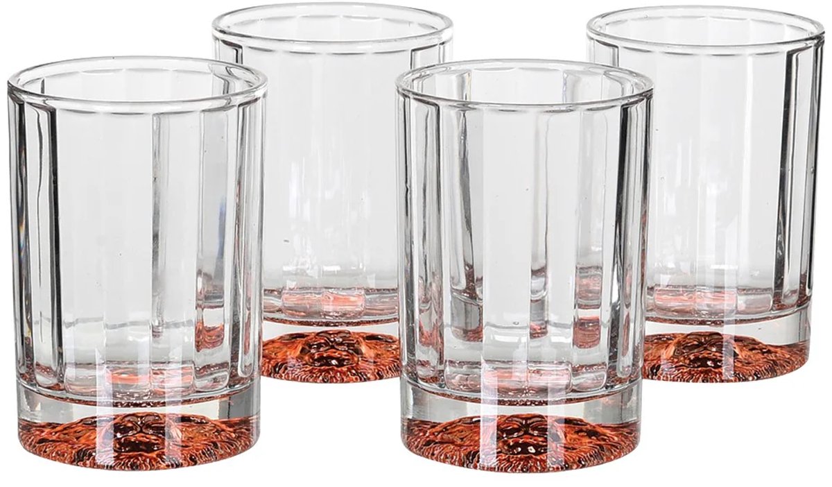 Residencia Interieur - Drinkglazen Rosé Leeuwenhoofd - Luxe Royal Collection Glaswerk Set van 4 - 400ml