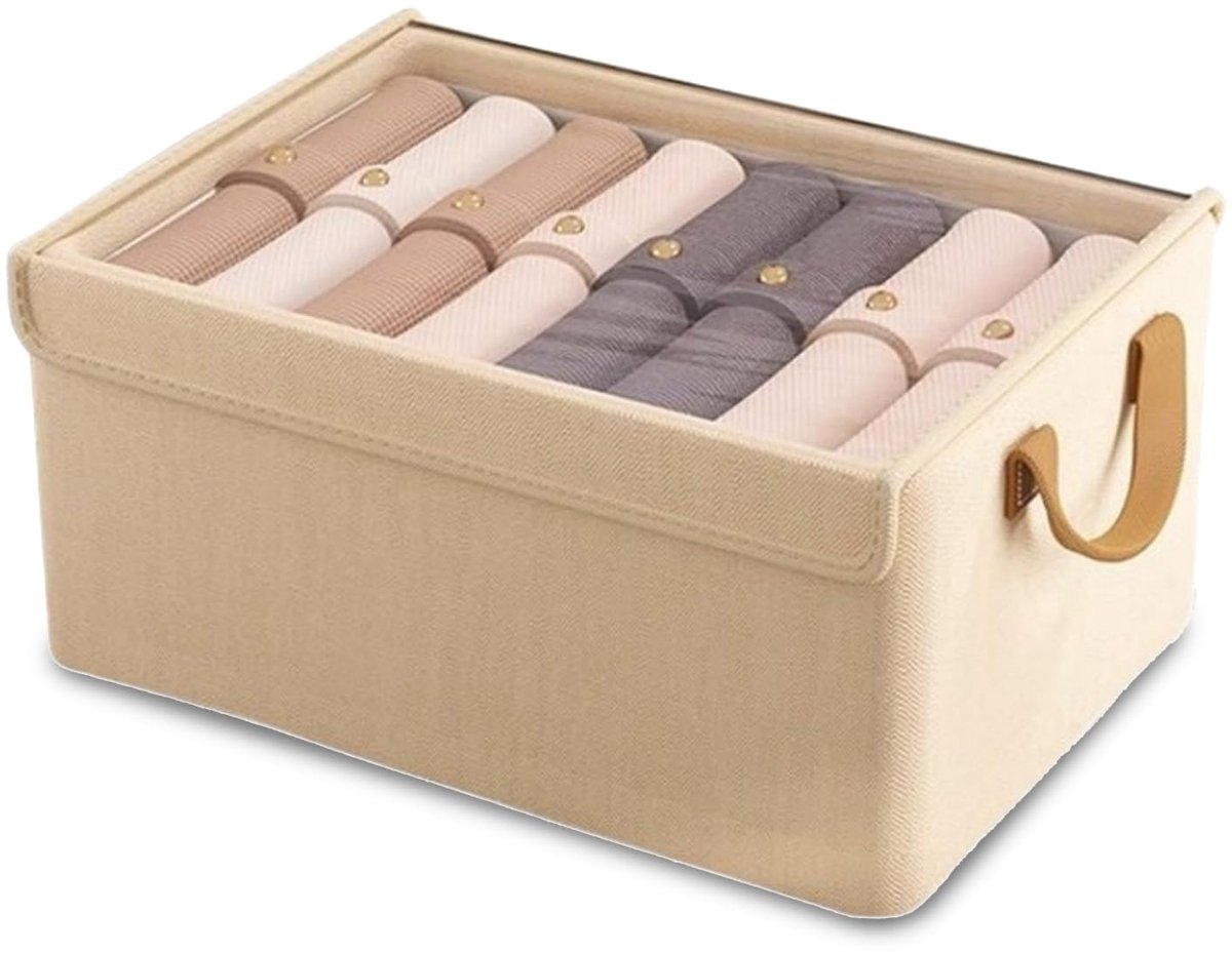 Azomor® Opvouwbare opbergdoos met deksel en venster voor diverse opslagbehoeften