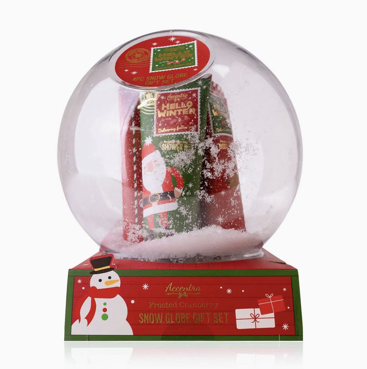 Badset HELLO WINTER Frosted Cranberry in sneeuwbol