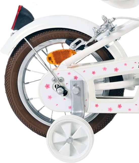 Volare Blossom Kinderfiets Meisjes 12 inch Wit Twee handremmen van Volare — afbeelding 2