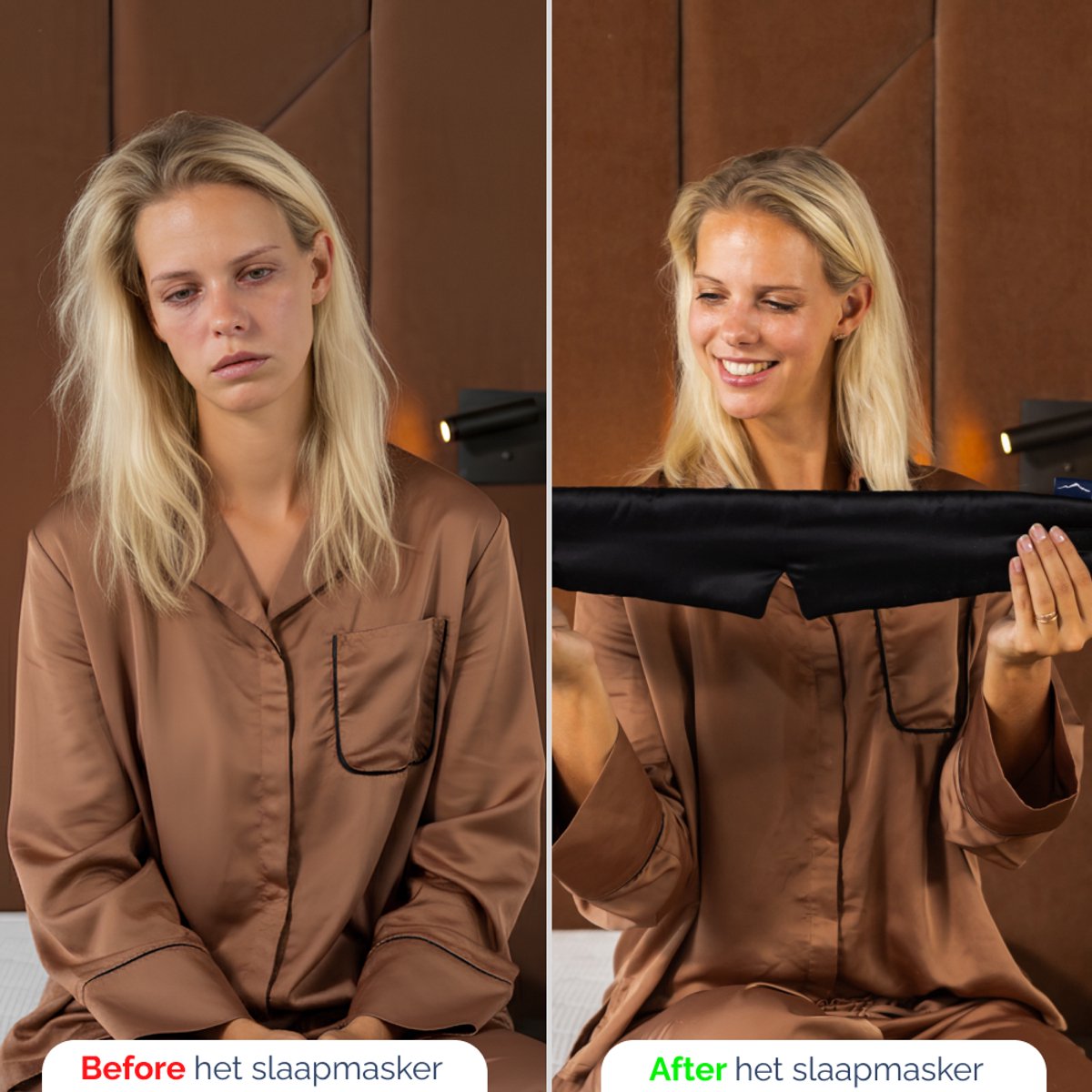 Best Life Zijden Slaapmasker - Oogmasker Slaap - Vrouwen & Mannen - Zwart — afbeelding 7
