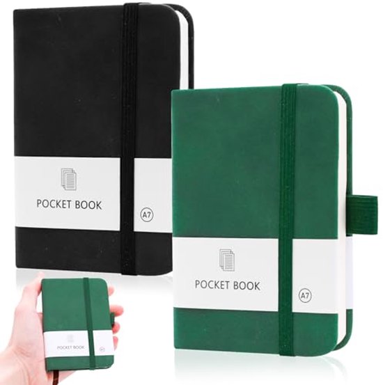 TIESOME Notitieblok, A7, 8 stuks, 30 vellen per blok, blanco, 10 x 7 cm