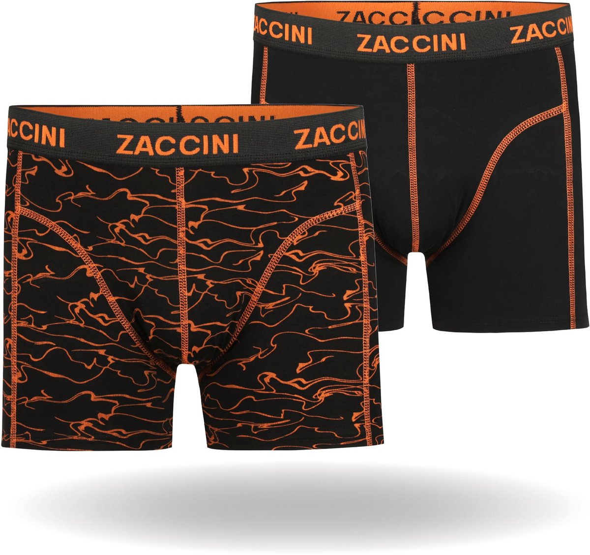 Zaccini Cotton Stretch Boxershorts - Zwart - 2 stuks - Heren onderbroeken - Boxer - 95% Katoen - Maat S