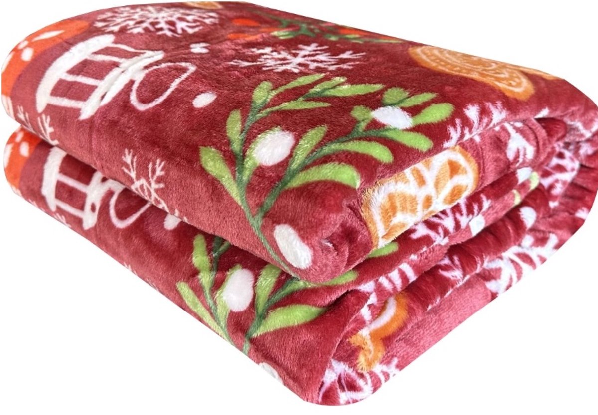 Kerst deken - Plaid - 200 cm x 220 cm - kerstdeken - Winter Plaid - Kerst - Kerstplaid - Winterafbeeldingen - Kerstmis - Microvezel deken - Super zacht - ideaal cadeau - Kerstdesign - nieuw jaar - grote maat - Sinterklaas - feestelijke sfeer KFB-22