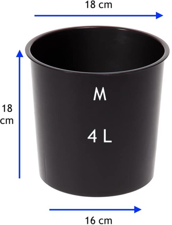 MELTOM Bloembak, rond, hoogglans, slanke bloempot met uitneembare binnenpot, wit, M-36 cm