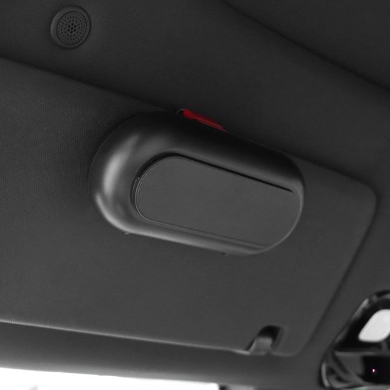 Anwlki Bling Zonnebrilhouder voor auto, vizier, magnetische leren brilhouder, vizier, clip, strassteentjes, brilbeugel, ticketkaartclip voor vrouwen en meisjes (zilver