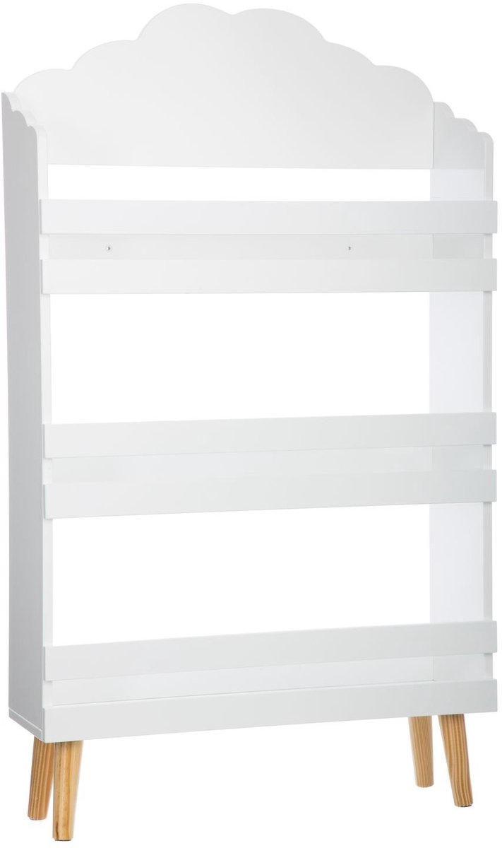 Azomor® Kinderboekenkast in wolkvorm met drie niveaus voor de kinderkamer