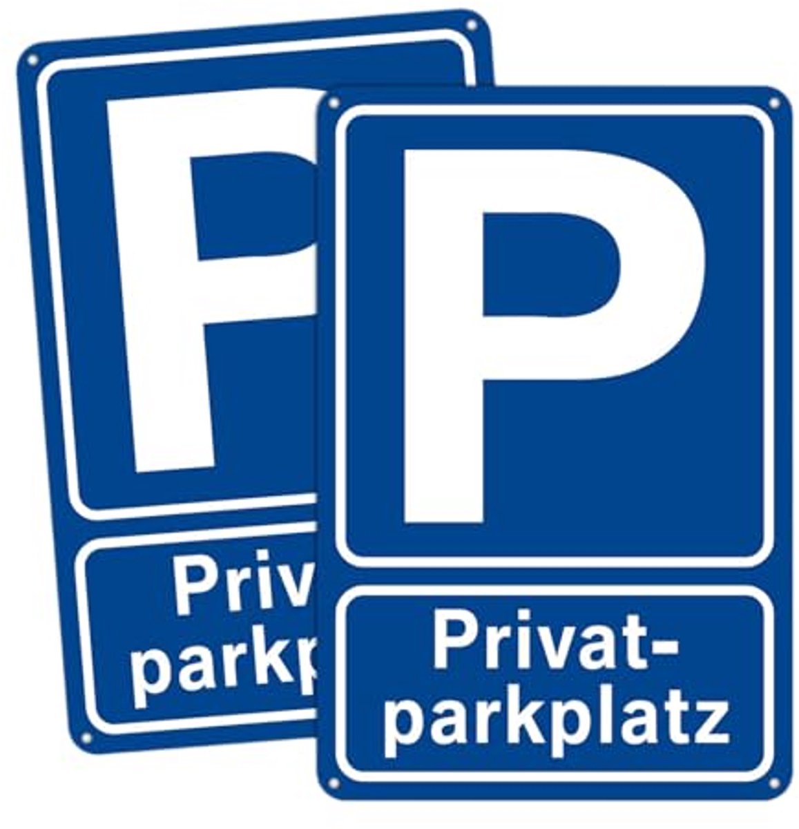 2x Parkeren Verboden Bord - Privé Parkeerplaats Duidelijke Tekens - Aluminium 20x30 cm