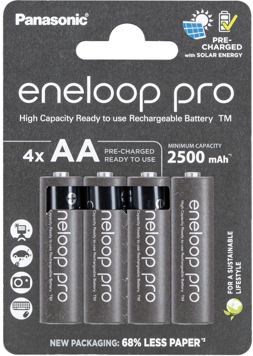 Panasonic eneloop pro - Oplaadbare batterij - AA/Mignon NiMH-batterij - 4 stuks