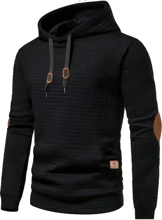 Sweats à capuche gaufré Cool pour hommes, sweat-shirt à capuche solide décontracté pour hommes, streetwear pour l'hiver et l'automne, comme cadeau