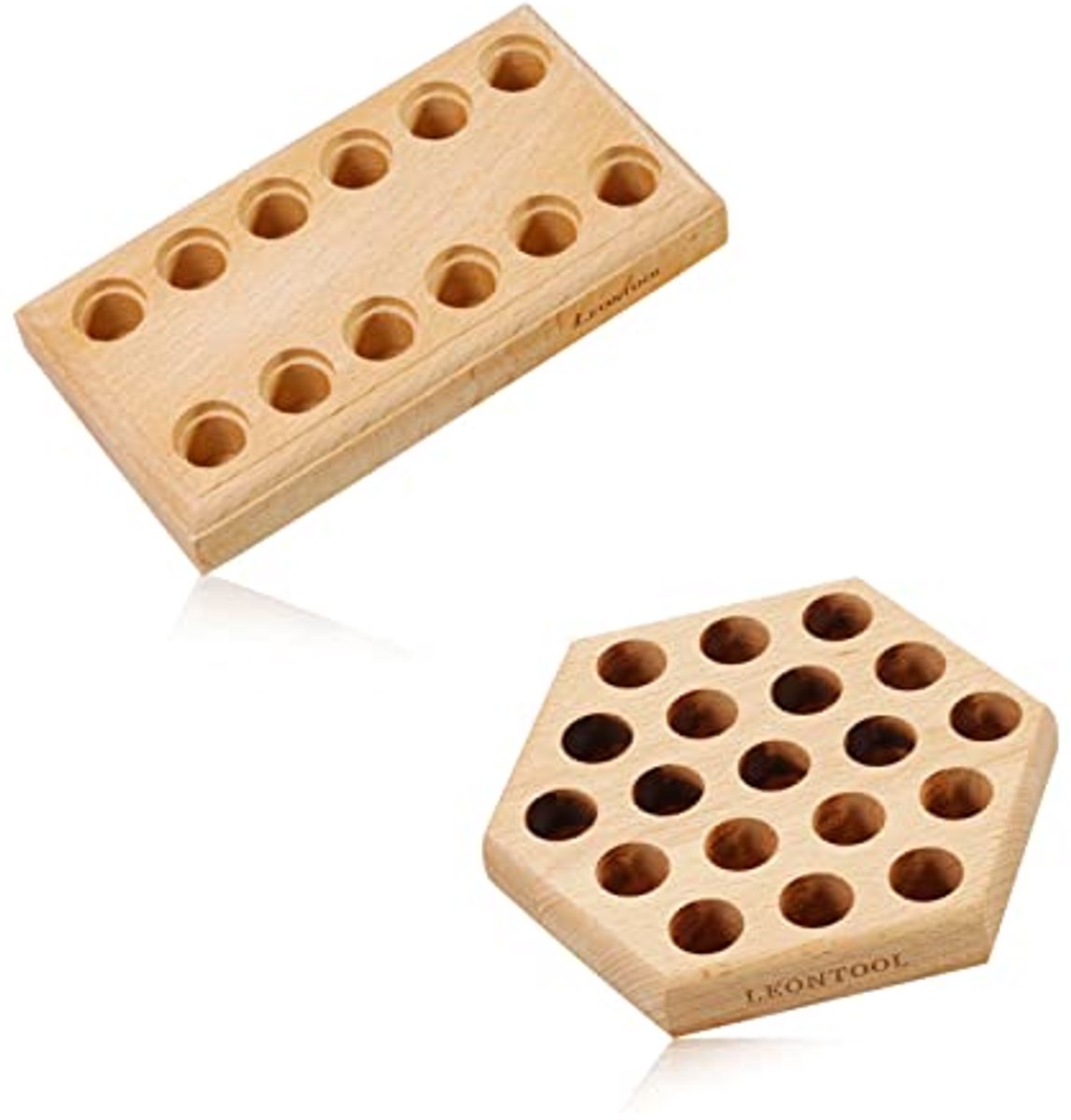 Houten Tang Organizer 2-Pack voor Efficiënte Opslag