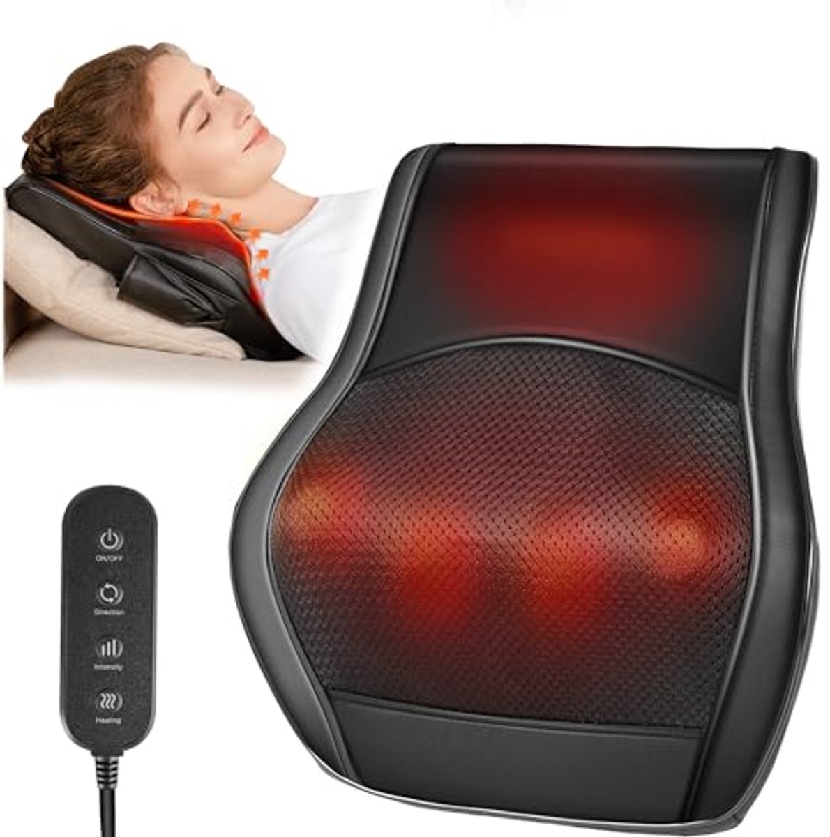 Diepweefsel Massageapparaat met Warmte voor Rug, Schouders en Nek
