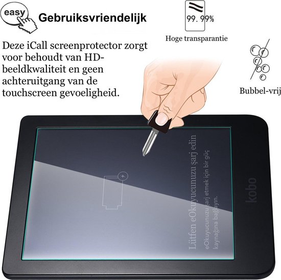 Screenprotector geschikt voor Kobo Clara HD - Gehard Glas Beschermglas Tempered Glass Screen Protector - 4 Stuks van Meervoudig. — afbeelding 4