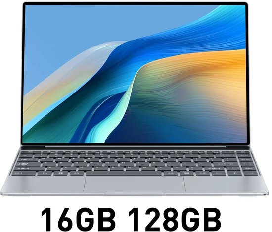 Laptop 14 inch FHD – Intel Quad Core – 16 GB RAM – 128 GB SSD – Windows 11 Pro – Ultraslank Notebook voor Kantoor en Studie - Merkloos - Hoofdafbeelding