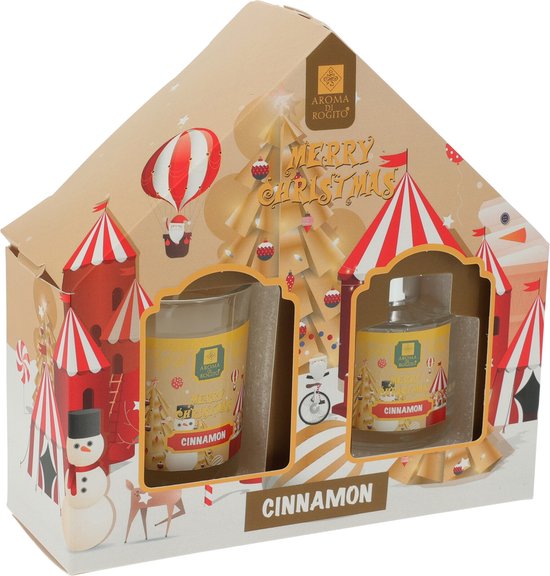 giftset vrouw - kaars - geurverspreider - kerst - geurkaars -kerstcadeau - geurstokjes