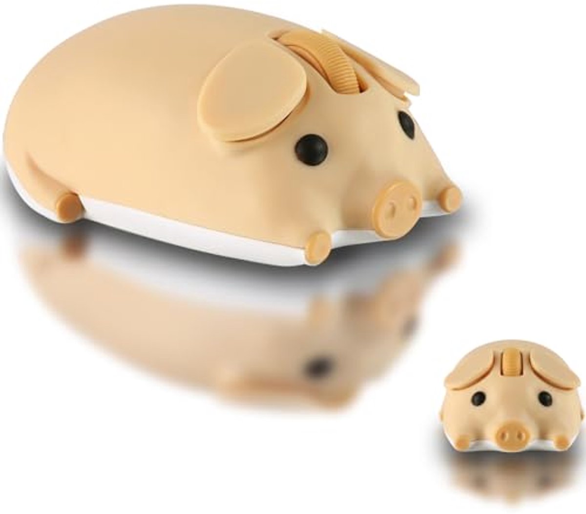 Draadloze Bluetooth-muis met schattig varkentje-design voor kantoor en onderweg