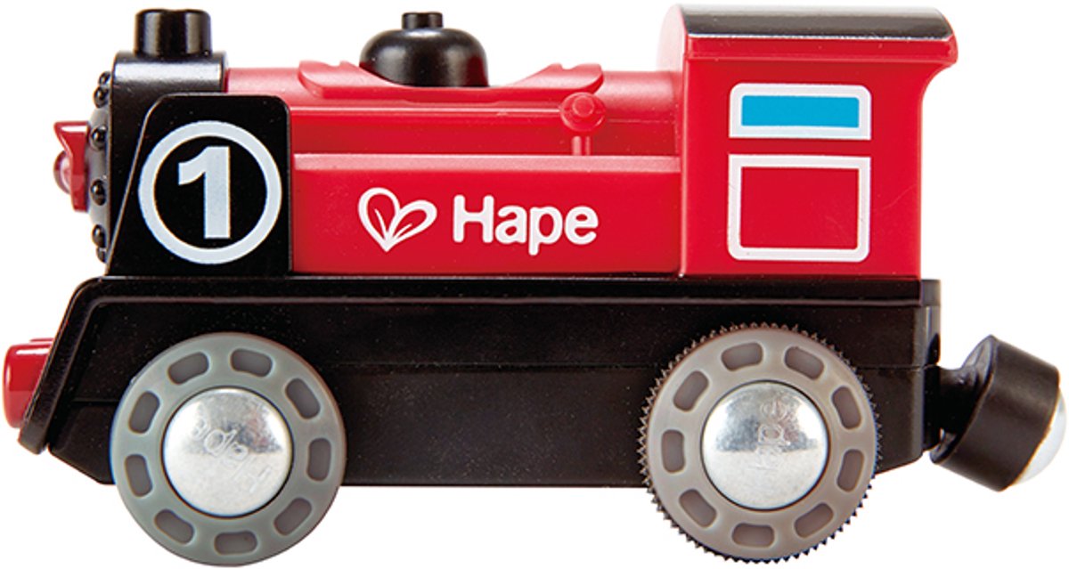 Hape Batterij Locomotief Nr. 1 - Speelgoedtrein met Verlichting en Magneet, 3 jaar+ — afbeelding 12
