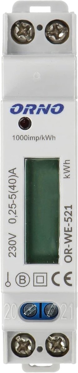 LCD Digitale Enkelfasige Elektriciteitsmeter met MID-certificaat en Pulsuitgang