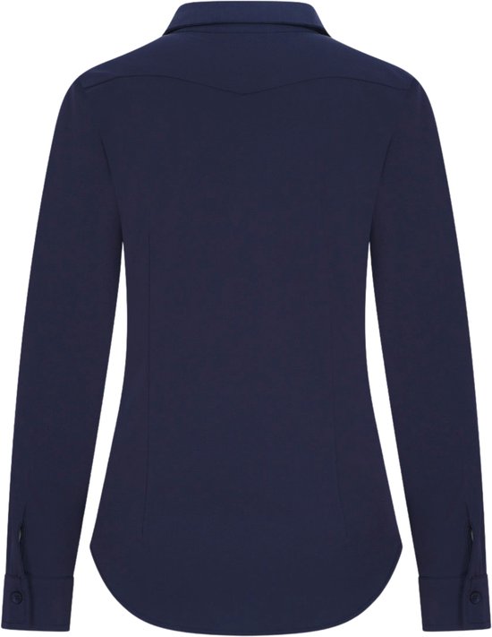 Mi Piace Blouse en tissu Travel Femme - Marine - Comfort & Infroissable - 60840 - L/40