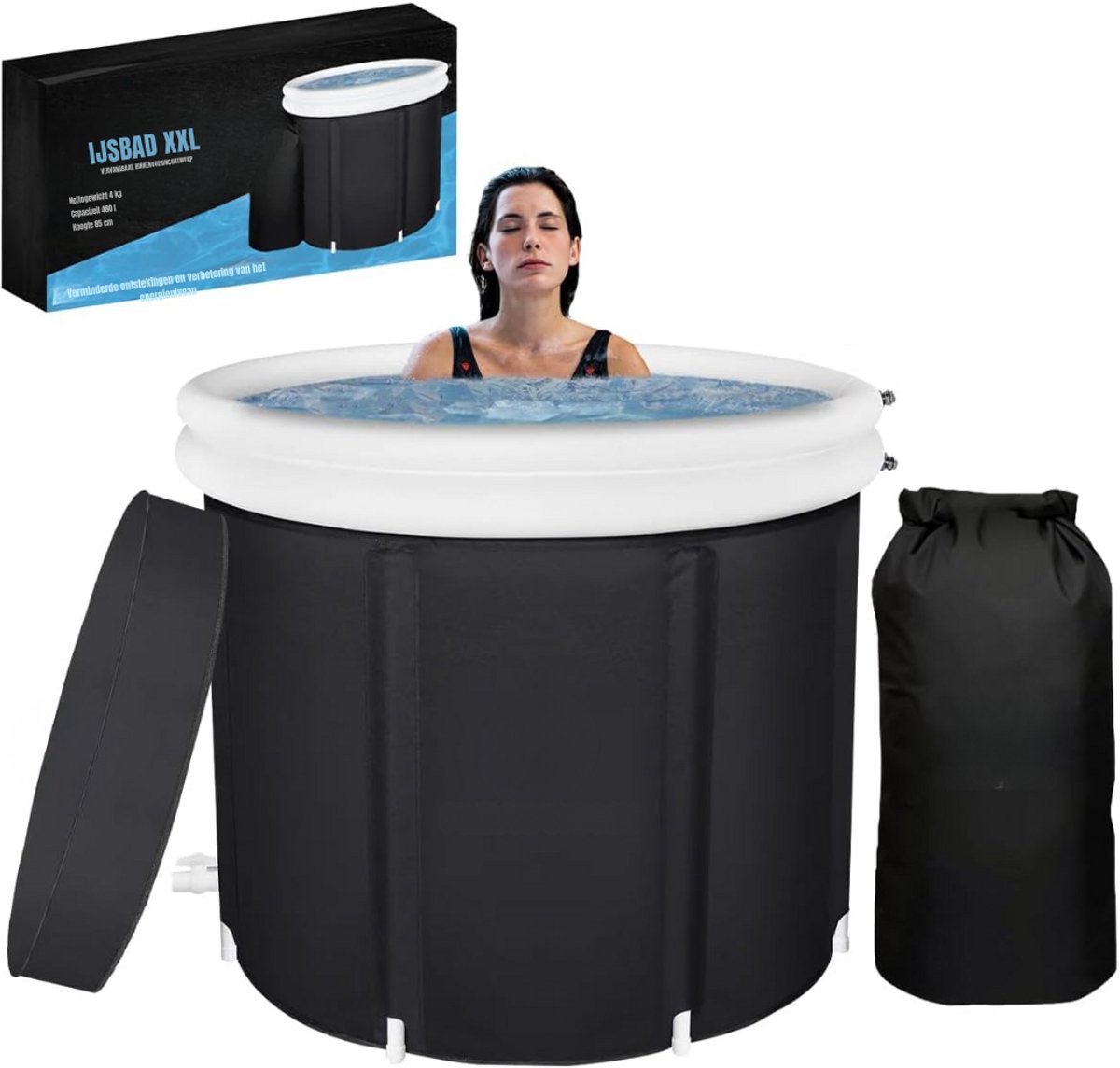 SCH Jacuzzi Opblaasbaar - Jacuzzi - Zwart - 90cm x 25cm x - SCH® - €259,95