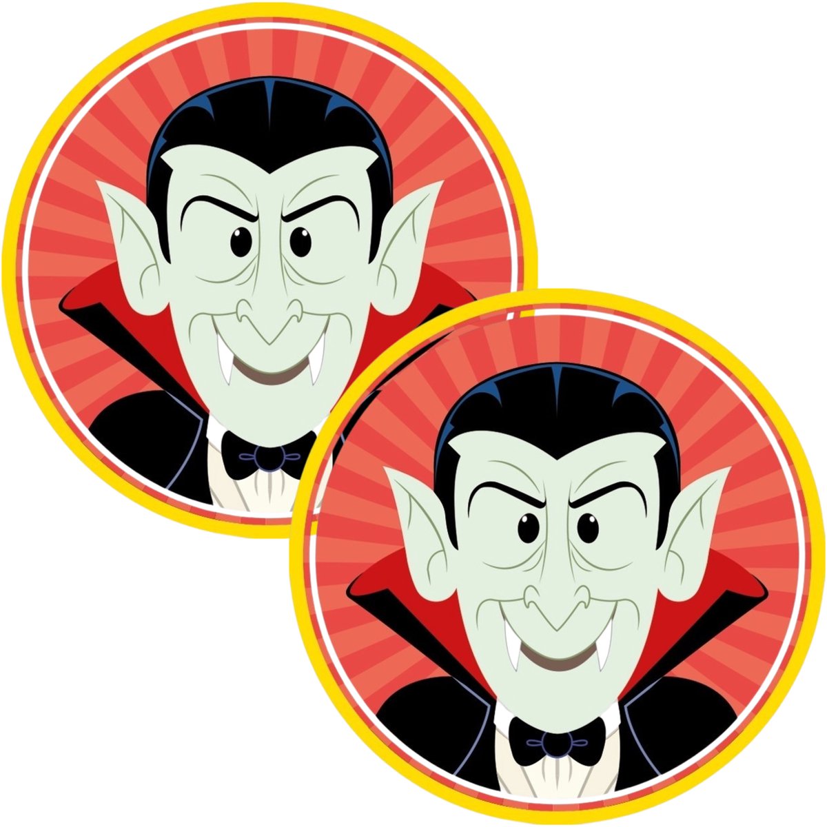 Halloween bierviltjes - 20x stuks - vampier - karton - dubbelzijdig - horror