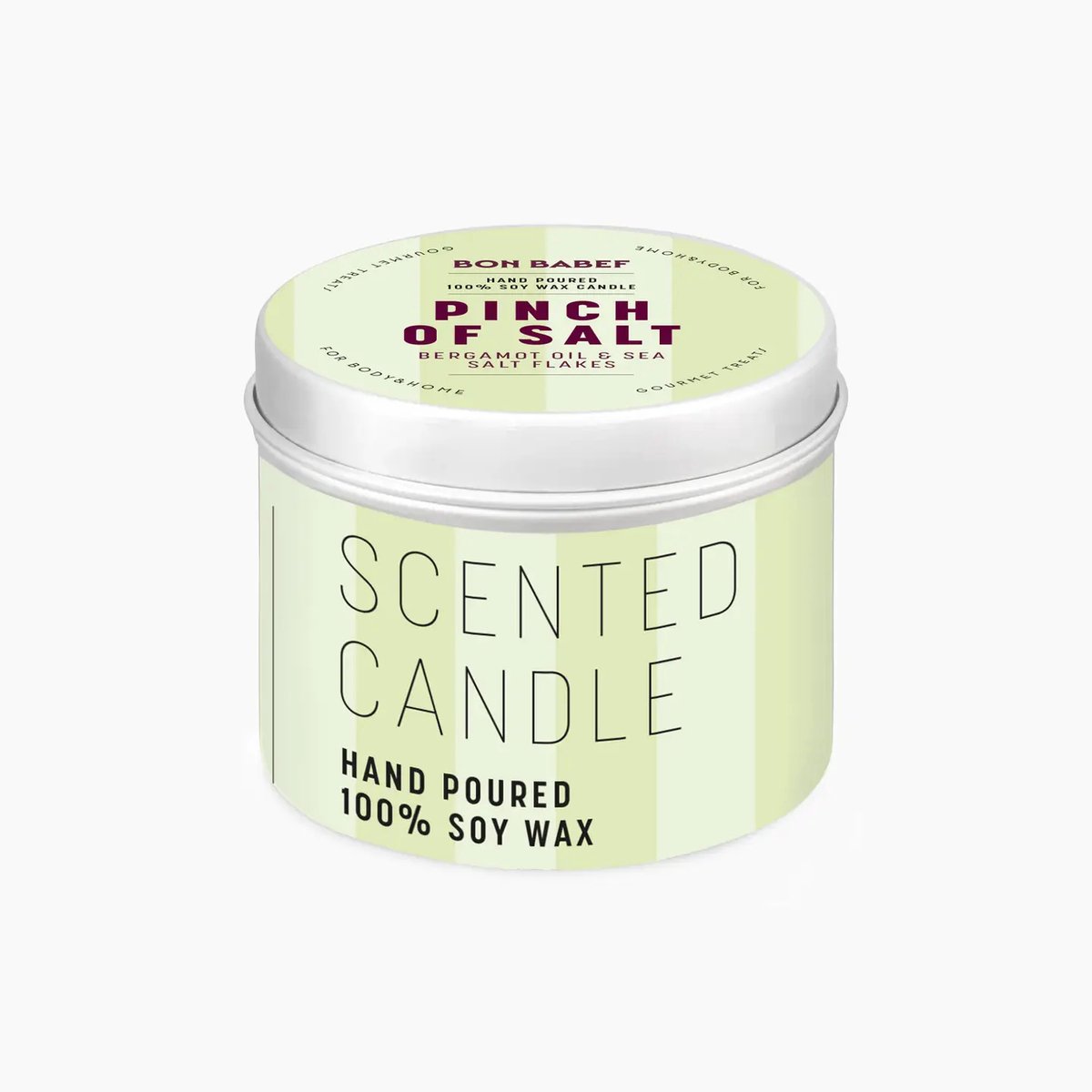Bon Babef | Geurkaars | 2 stuks | Pinch of Salt | 100% soja was | Handgemaakt | Natuurlijk