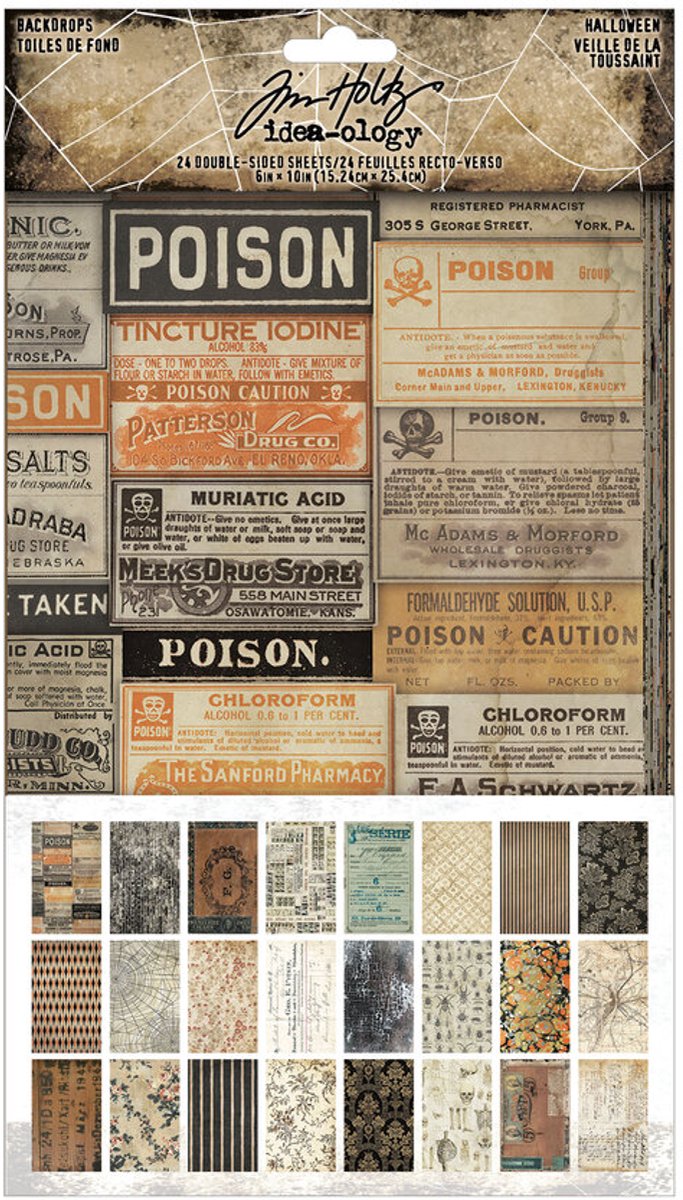 Idea-ology Tim Holtz - Tim Holtz Halloween Backdrops (TH94433)
