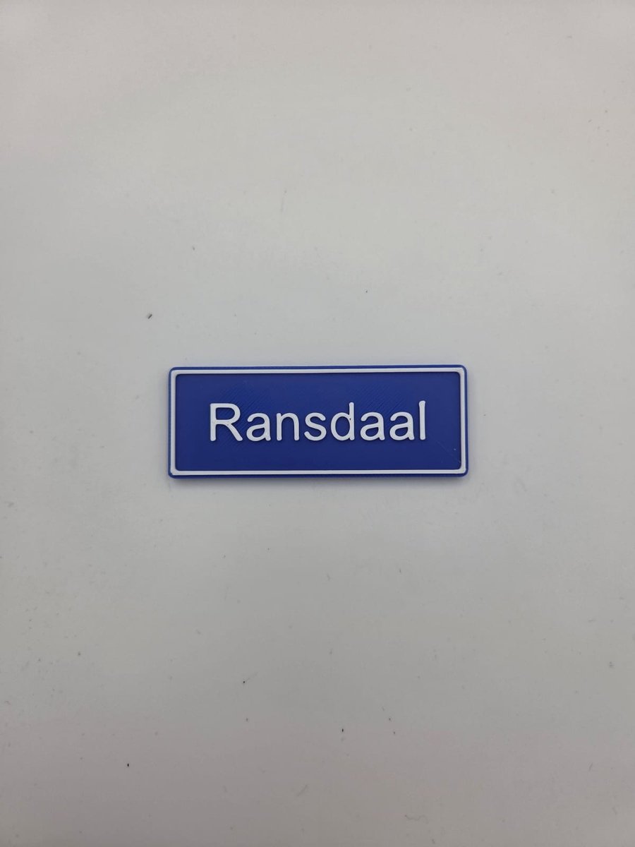 Koelkast Magneet plaatsnaam 8 X 3 CM Ransdaal