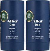 Alka® Deo 2x 75ml - Basische Deo pH 8,2 - Vegan & Natuurlijke en Gezonde Deodorant - 0% Aluminium - Deodorant Stick - Unisex