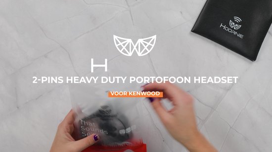 Hoornie® Military Grade Portofoon Headset voor Kenwood Walkie Talkies met 3x Sterkere Braided Kabel. Oa. voor de Kenwood TK3301, TK3401D, TK3501