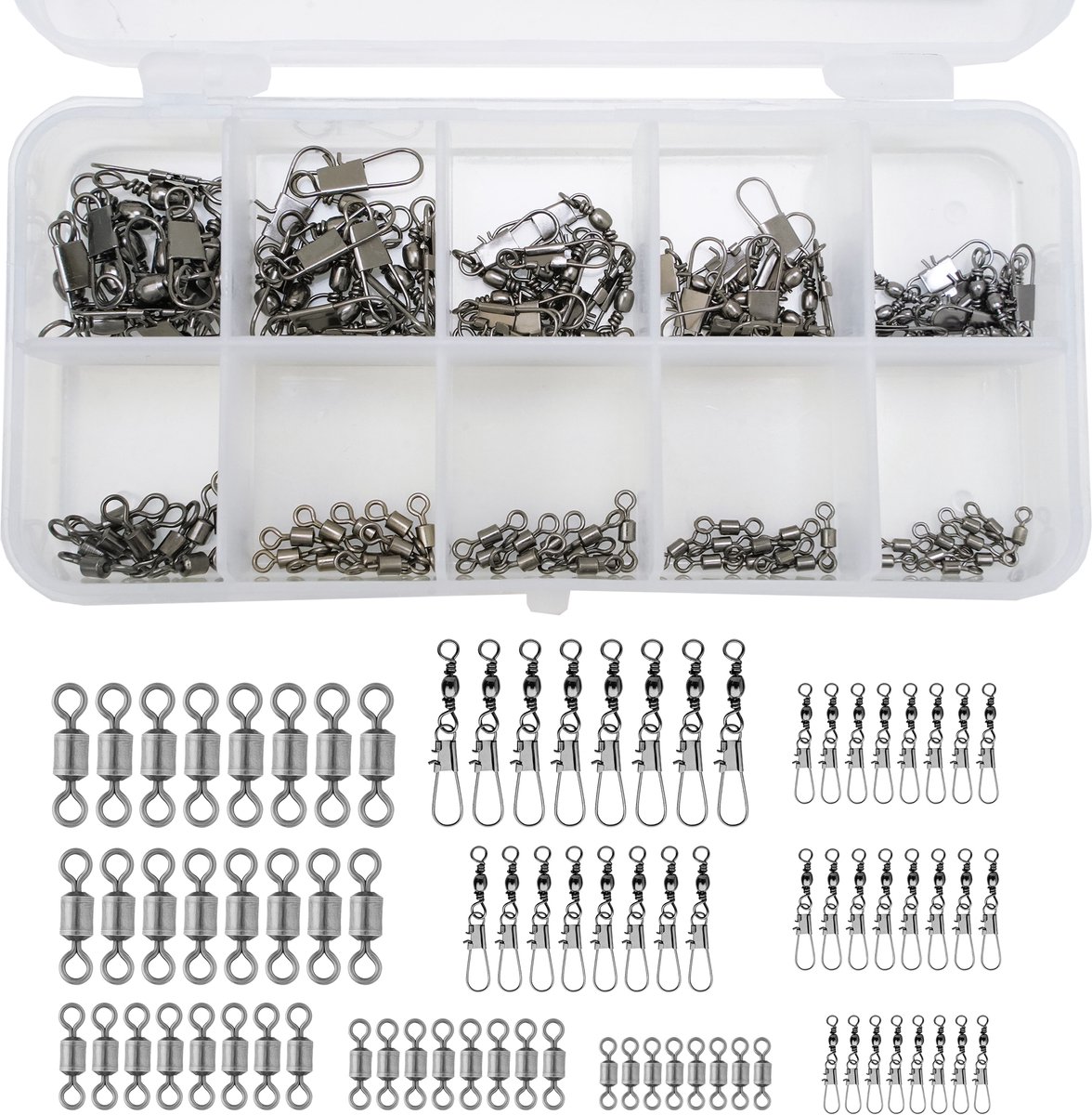 Fish-Xpro Total Swivel Set 110pcs - Wartels set assortiment
