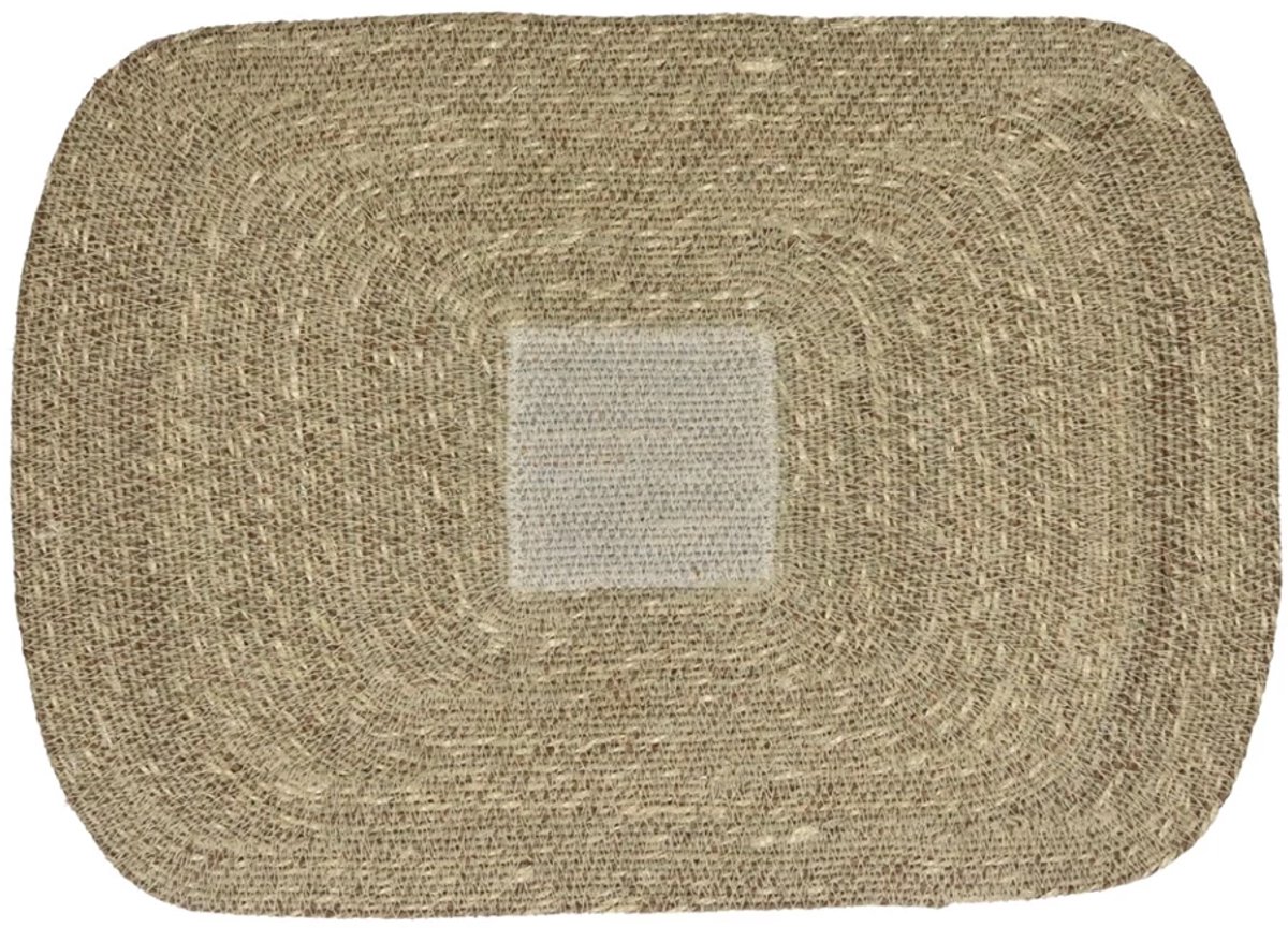 Pomax Quadri placemat zeegras 50x35cm havermout