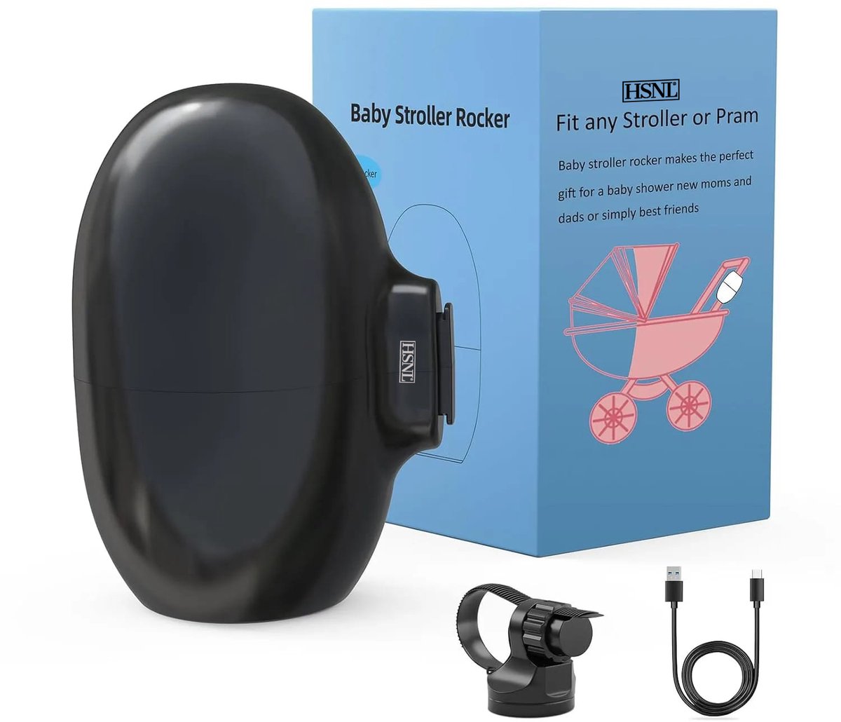 HSNL® Baby Rocker voor Kinderwagen – Draagbare Baby Rocker, Baby Bouncer & Babyswing Elektrisch