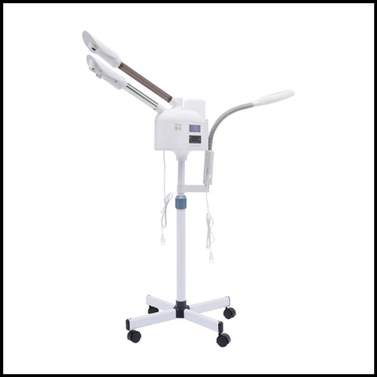 Gezichtsstomer 3-in-1 – Warm & Koud Mist – Ozon Luchtbevochtiger – Draagbare Gezichtssauna – 1000 ml Watertank – 750 W Vermogen – Verstelbare Hoogte 85-121 cm – Spa & Schoonheidssalon Gebruik – EU Stekker