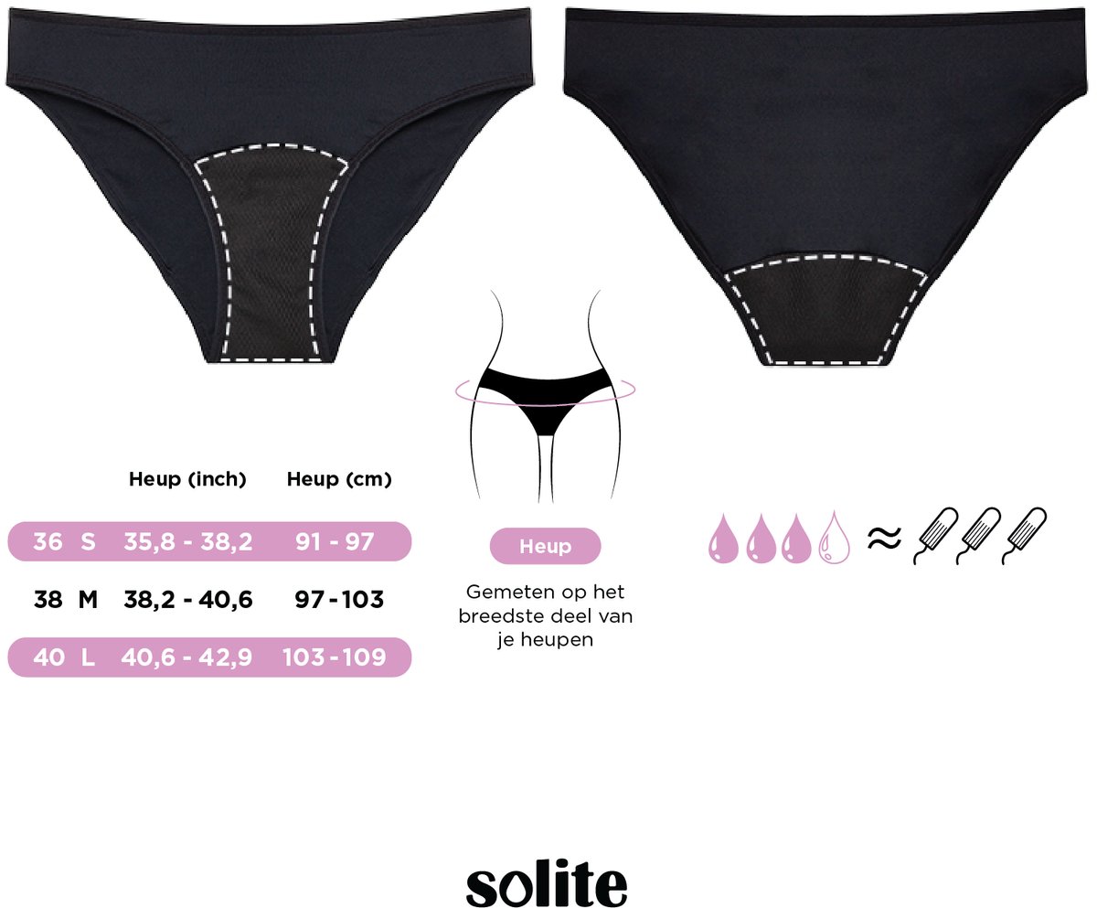 Solite Menstruatie Zwemkleding Bows - Menstruatie Bikinibroekje - Period Swimwear - Menstruatie Zwemslip - EUR 36 — afbeelding 5