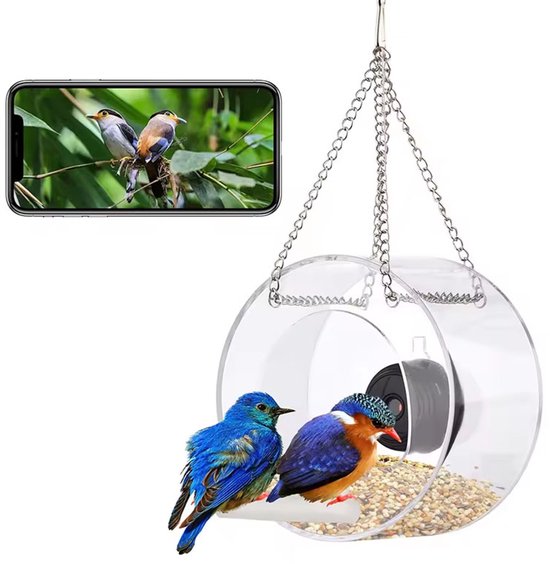 Vogelhuisje met HD Camera - Wifi connectie - Transparant