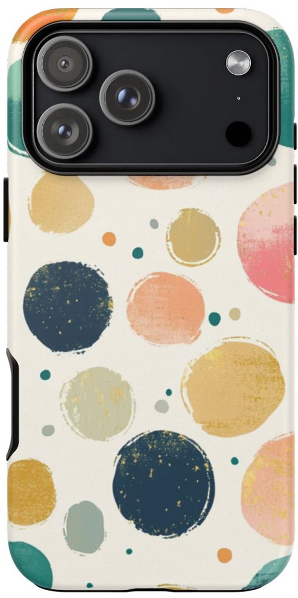 Vrolijk Abstract Stippenpatroon – Telefoonhoesje Geschikt voor iPhone 17 Pro Max
