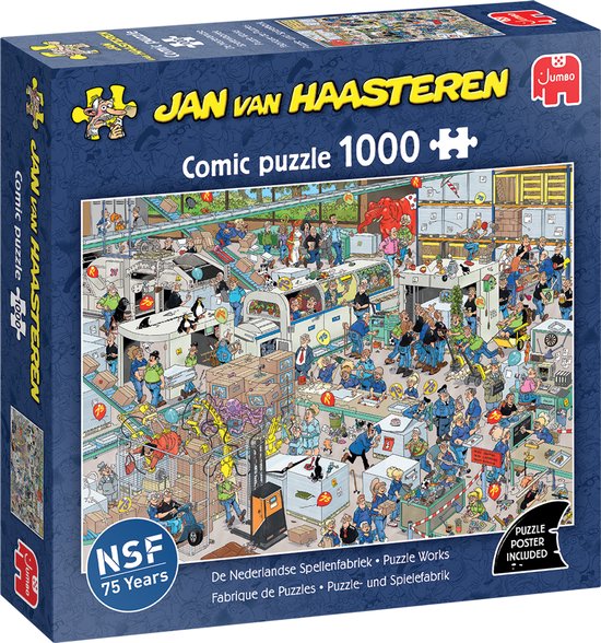 Jan van Haasteren - De Nederlandse Spellenfabriek - 1000 stukjes puzzel -Legpuzzel volwassenen - Vanaf 12 jaar