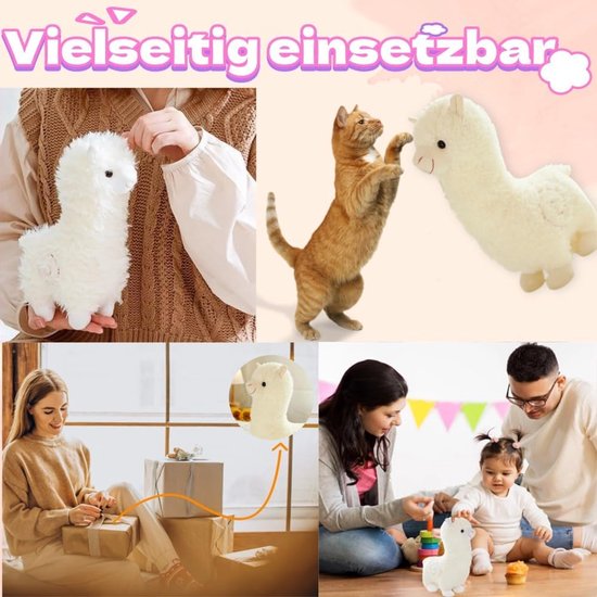 Pluche Alpaca Knuffel voor Kinderen - Schattige Lama Pluche Gift van Vivid Green Creation — afbeelding 2