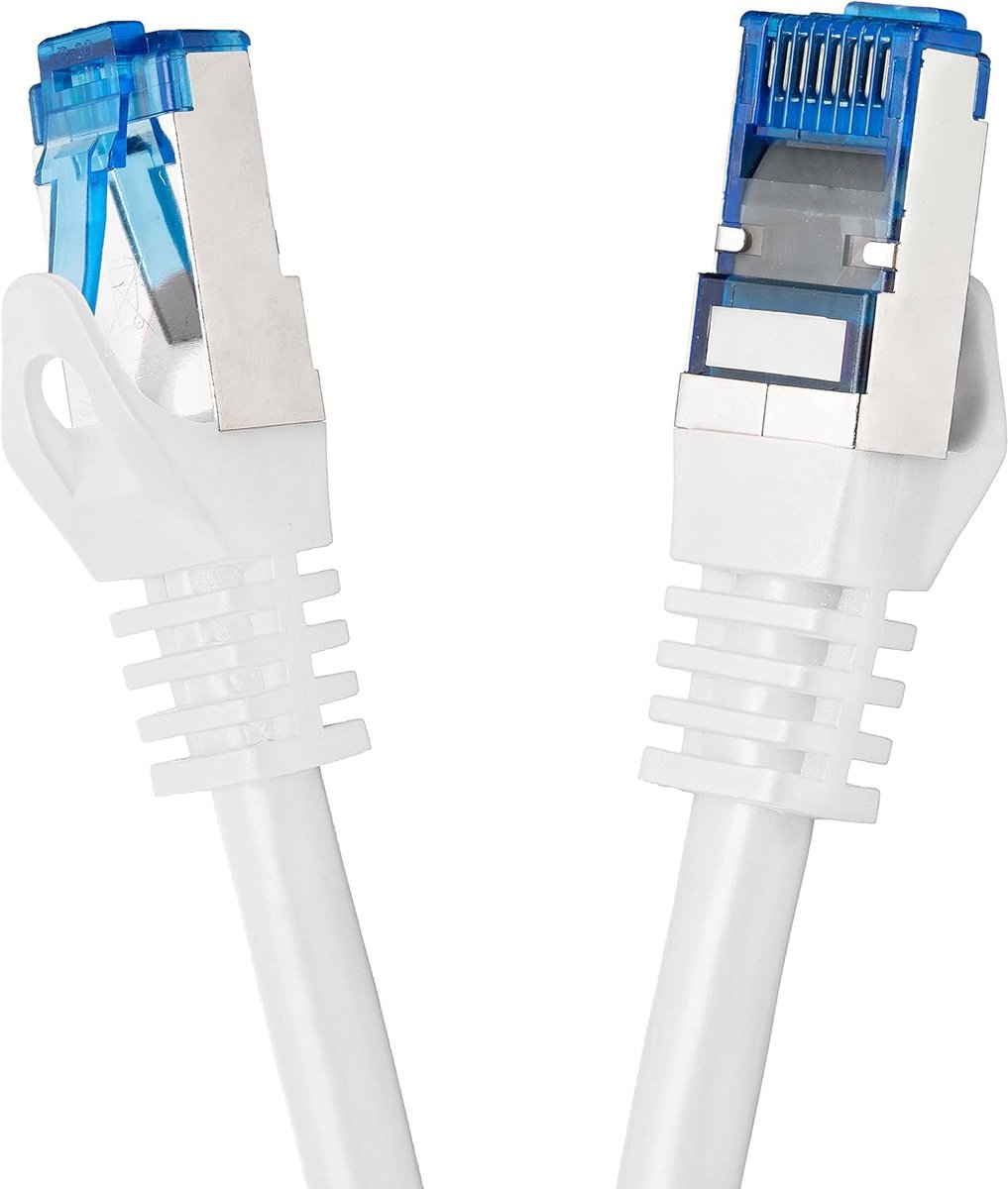 20m CAT.7 netwerkkabel - Dubbel afgeschermde Gigabit Ethernet-kabel met RJ45 stekker