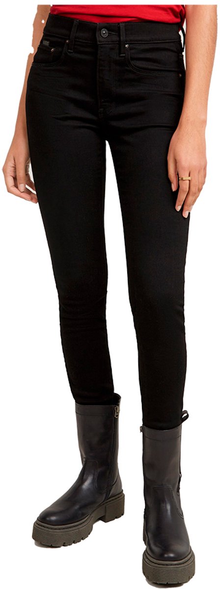 G-STAR 3301 Skinny Wmn Dames Jeans pitch Zwart