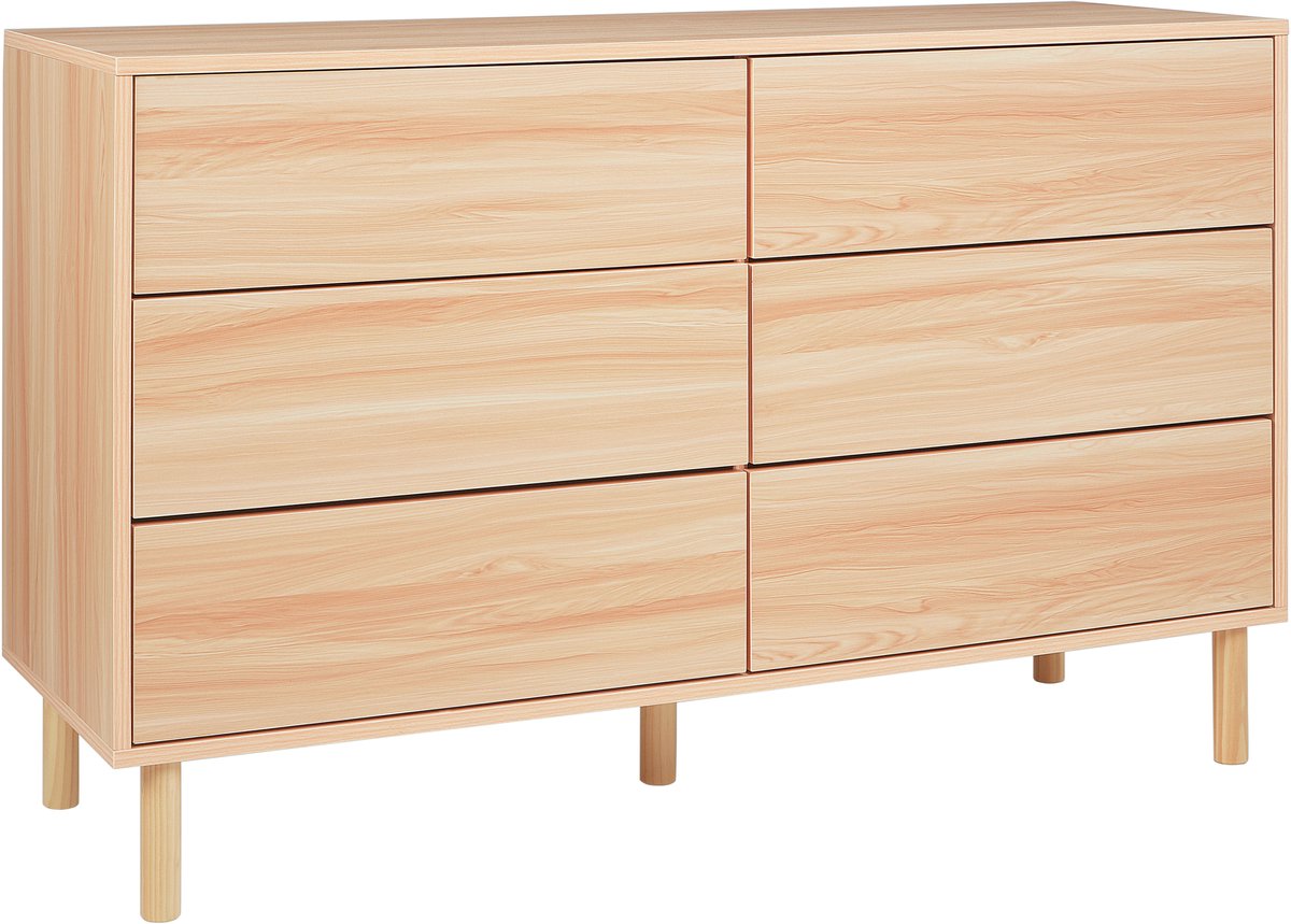 BELIANI SHARPE - Dressoir - Lichthout - Spaanplaat