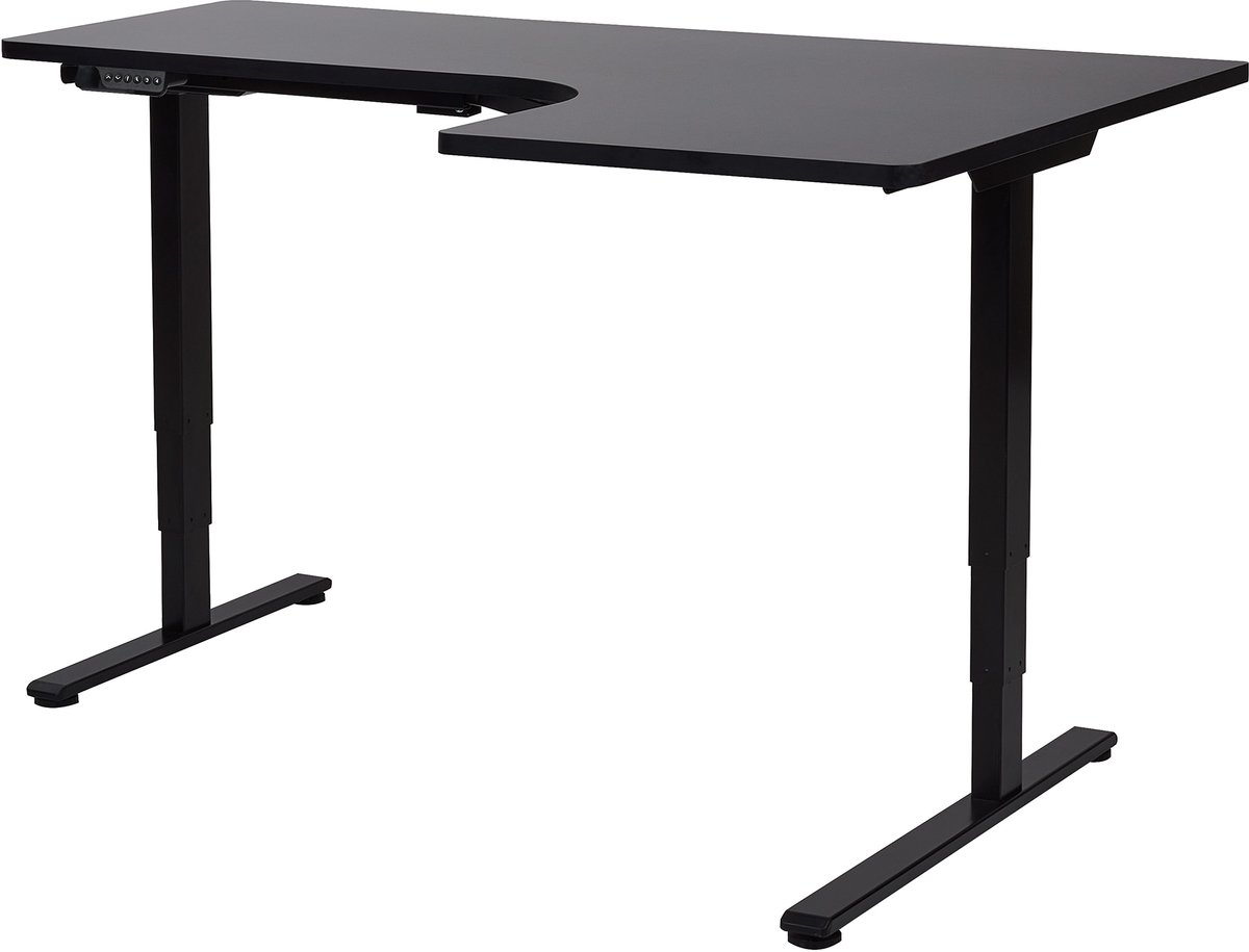 DESTINES - Elektrisch bureau - Zwart - Rechtszijdig - Vezelplaat
