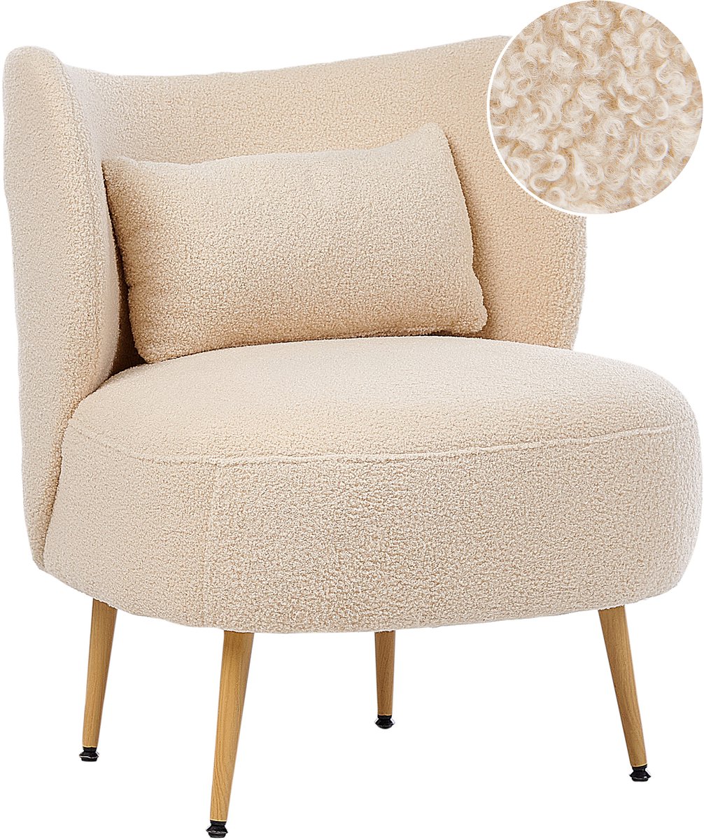 OTSBY II - Fauteuil - Beige - Bouclé