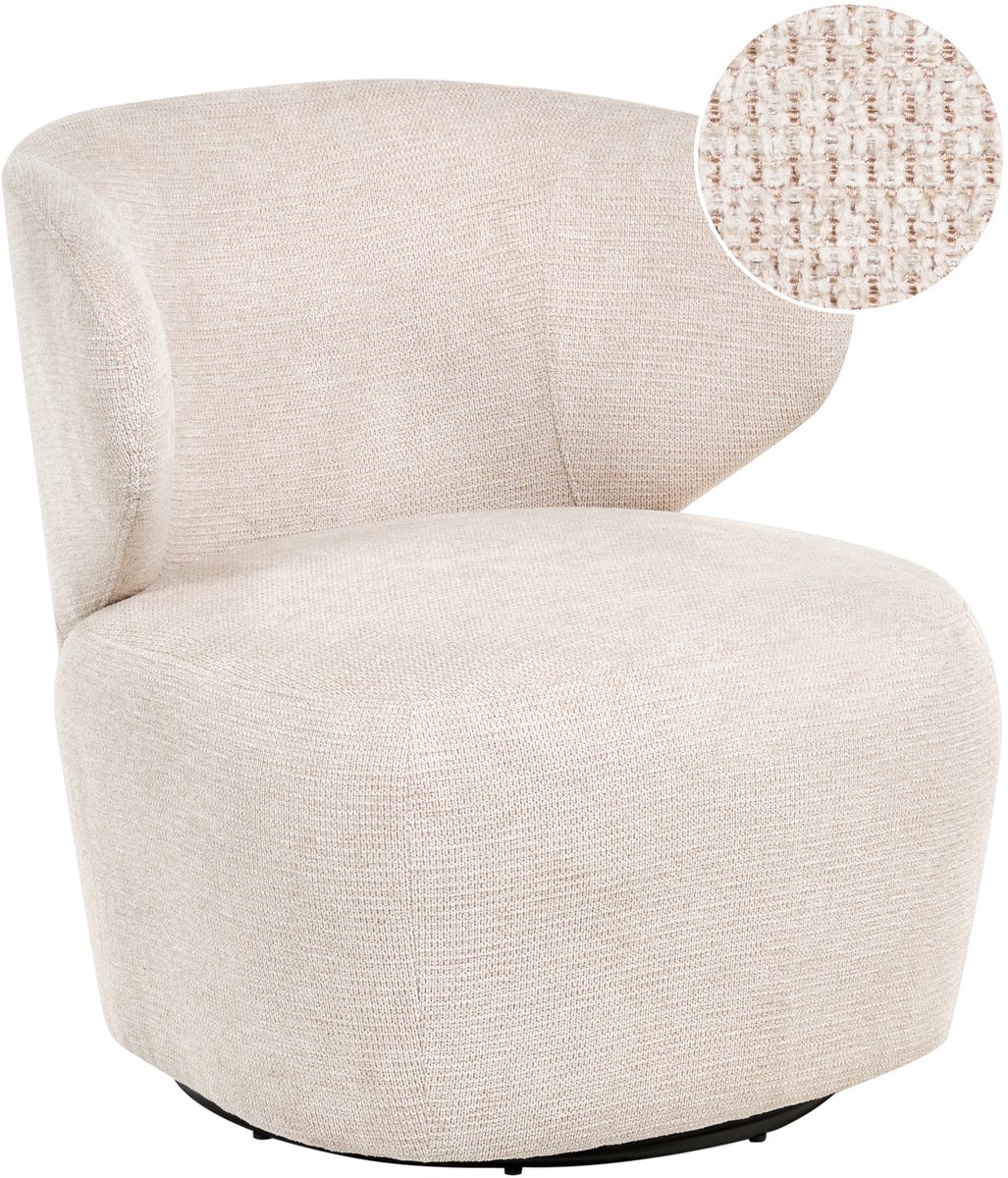 ALVDAL - Fauteuil - Beige - Polyester